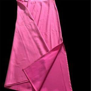 Pink Midi Skirt Size M Stretchy Fabric